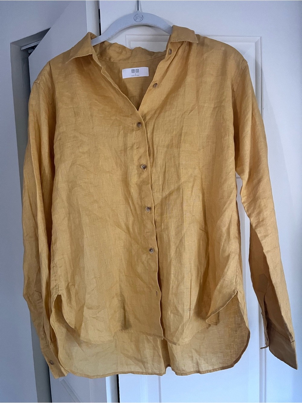 Uniqlo Yellow Linen Blouse